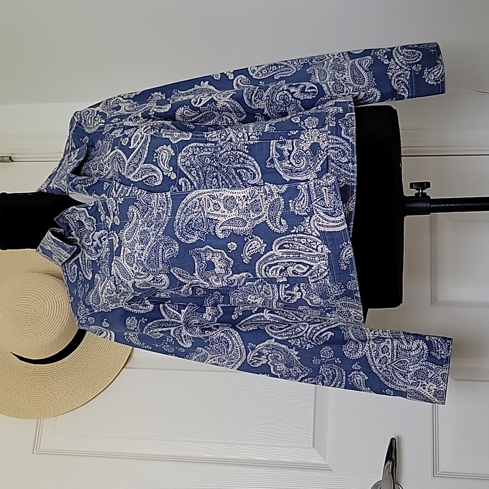 Paisley Denim Jacket Size M/L